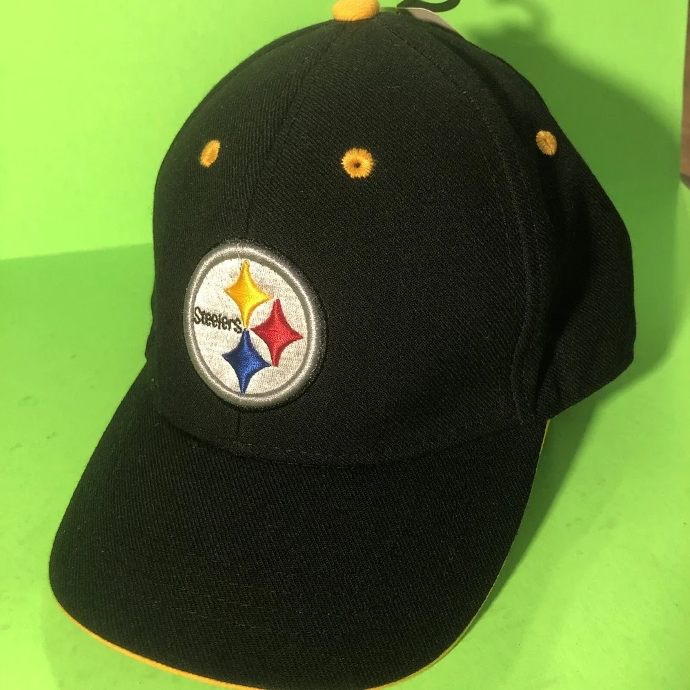 NFL Team Apparel Youth Pittsburg Steelers Adjustable Baseball Cap/Hat NEW W/TAGS
